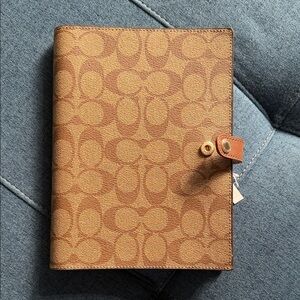 Coach Brown Monogram notebook